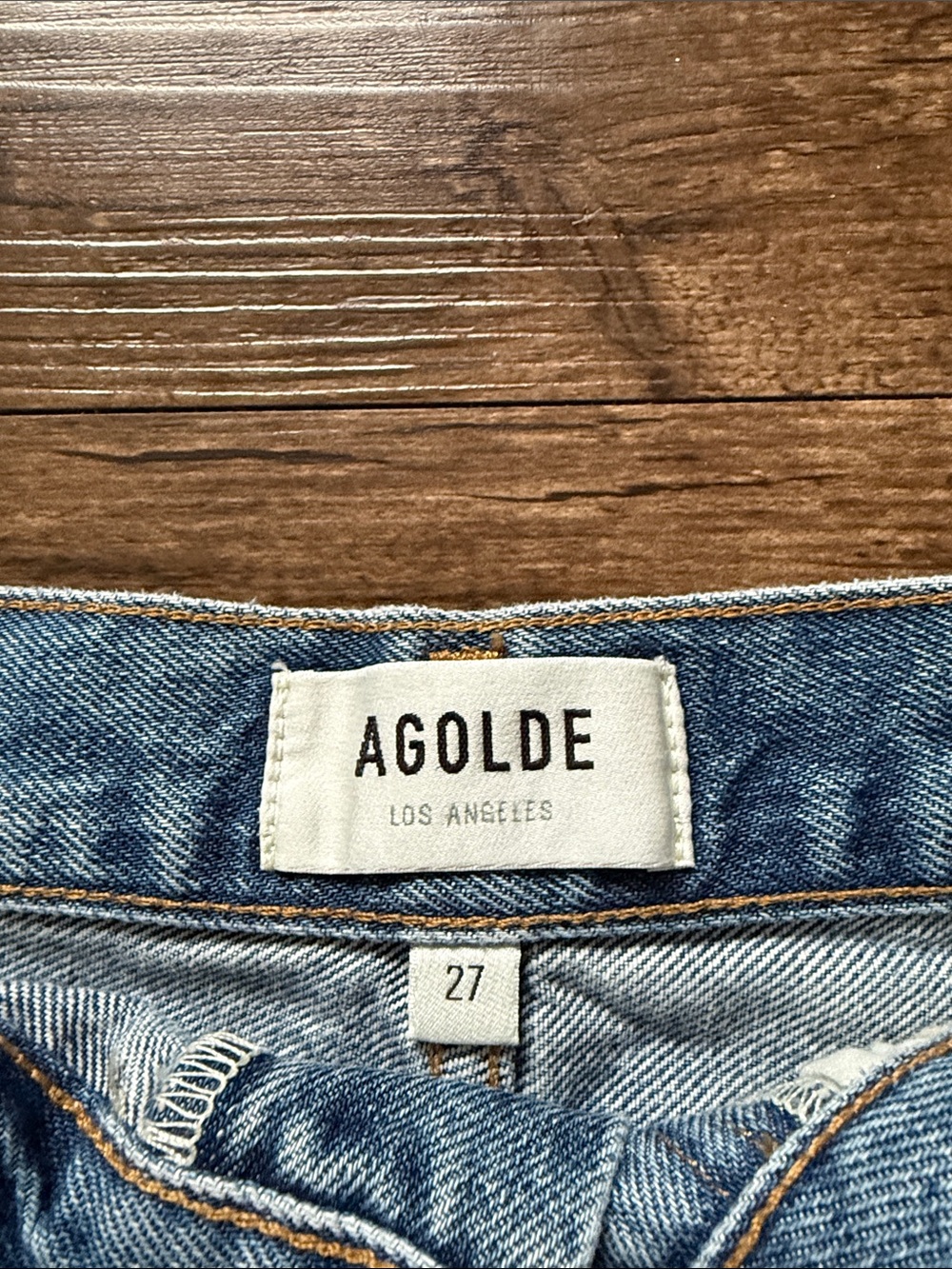 Agolde Parker Long Shorts Skywave - Picture 4 of 4